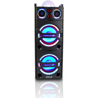 Pyle PSUFM1043BT Portable Bluetooth Speaker System with Flashing Party Lights