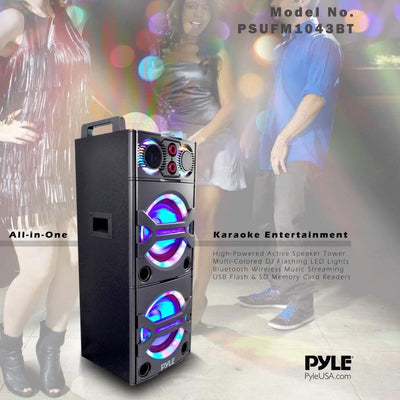 Pyle Portable Bluetooth Speaker System with Flashing Party Lights (For Parts) - VMInnovations