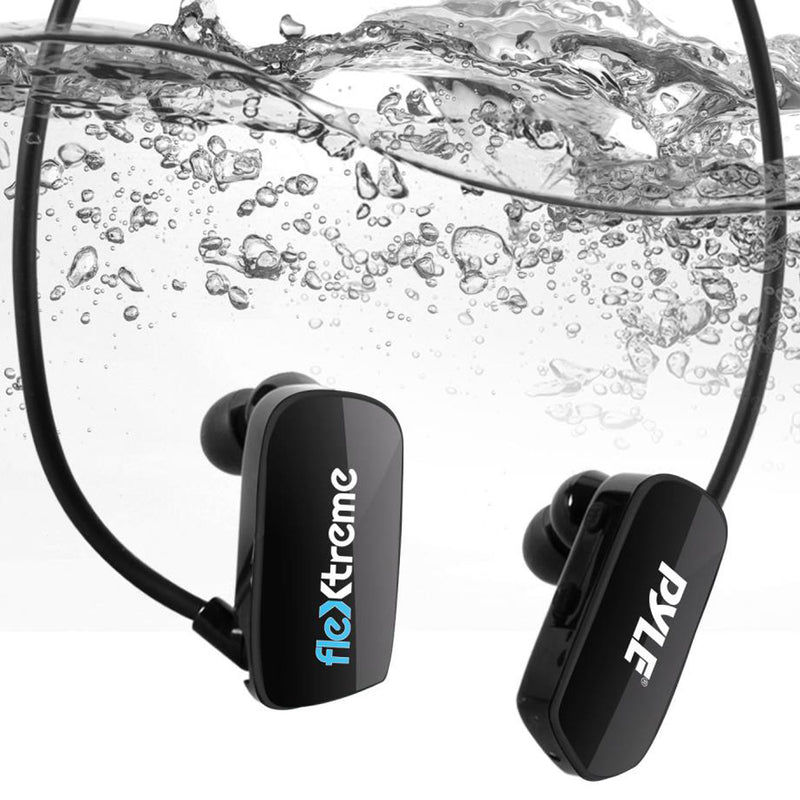 Pyle Flextreme Waterproof Bluetooth Rechargeable MP3 Player Headphones (Used)