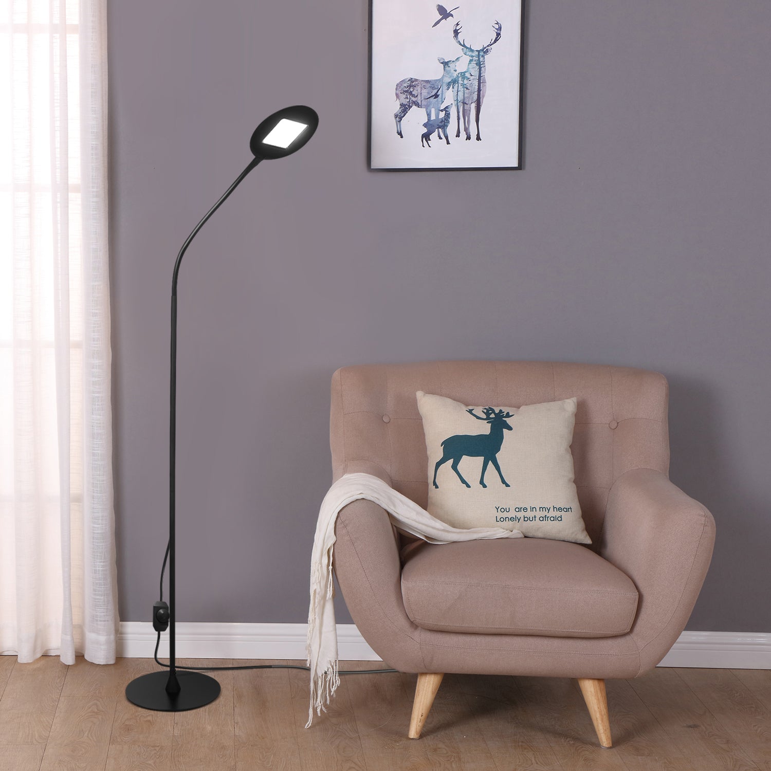 Brightech Contour Flex LED Standing Pole Floor Lamp with Gooseneck (Used)
