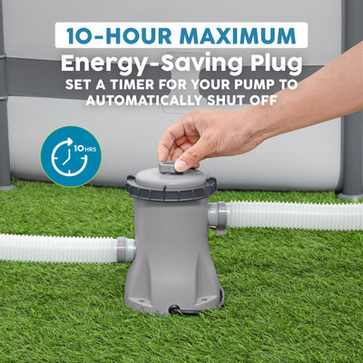 Bestway 58511E-BW Flowclear 330 Gallon Above Ground Pool Pump with GFCI Plug