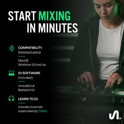 The Next Beat by Tiesto DJ Controller, DJ Control Deck w/Audio Mixer (Open Box)