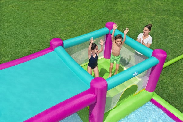 Bestway H2OGO! Bouncin' Bay Kids Inflatable Mega Water Park Outdoor Splash Pool - VMInnovations