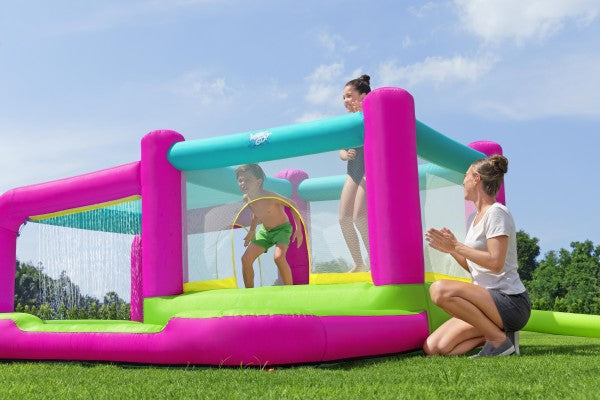 Bestway H2OGO! Bouncin' Bay Kids Inflatable Mega Water Park Outdoor Splash Pool - VMInnovations