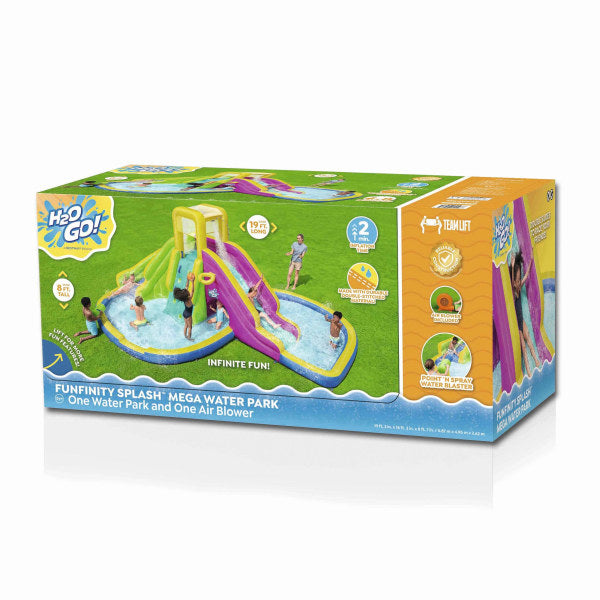 Bestway H2OGO! Funfinity Splash Kids Inflatable Mega Water Park with Air Blower