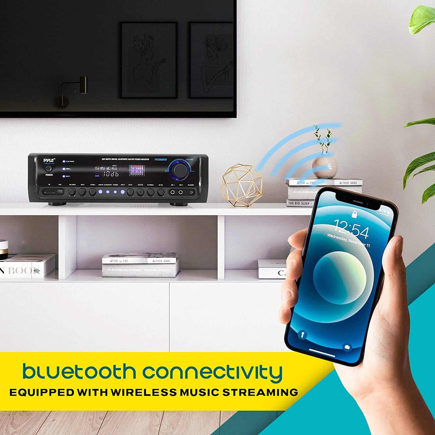 Pyle PT390BTU Digital Home Theater Bluetooth 4 Channel Radio Aux Stereo Receiver - VMInnovations