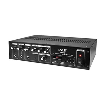 Pyle 240 Watt 5 Channel Public Address Power Amplifier Receiver, Black (4 Pack)