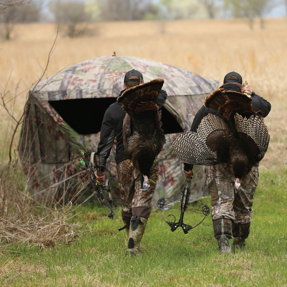Barronett Blinds Pentagon Pop-Up Large Ground Deer Hunting Blind, Backwoods Camo (Refurbished)