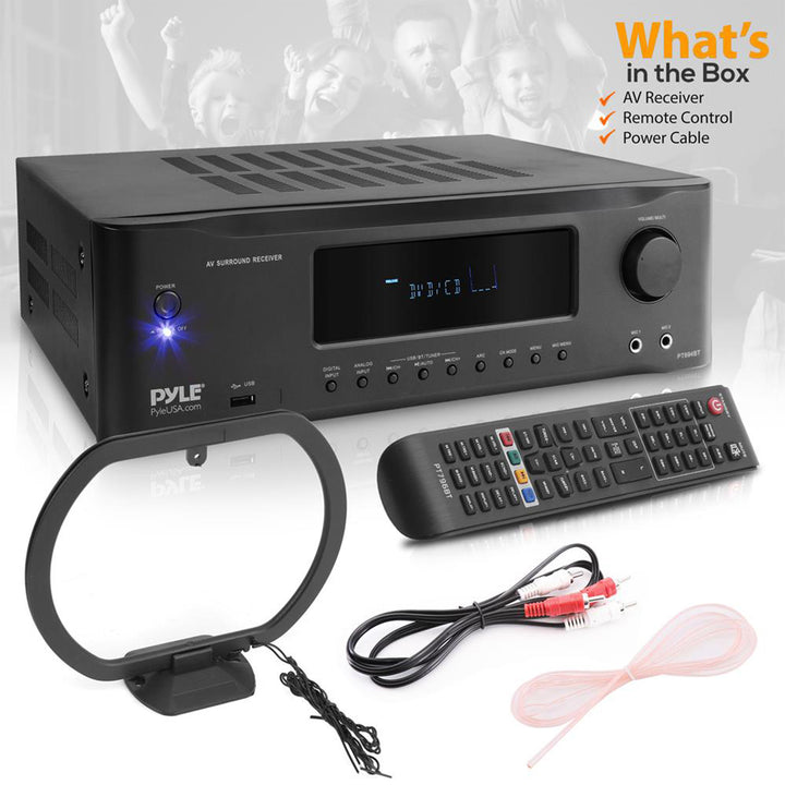 Pyle PT796BT Wireless Streaming Home Theater Receiver with 4K Ultra (For Parts)