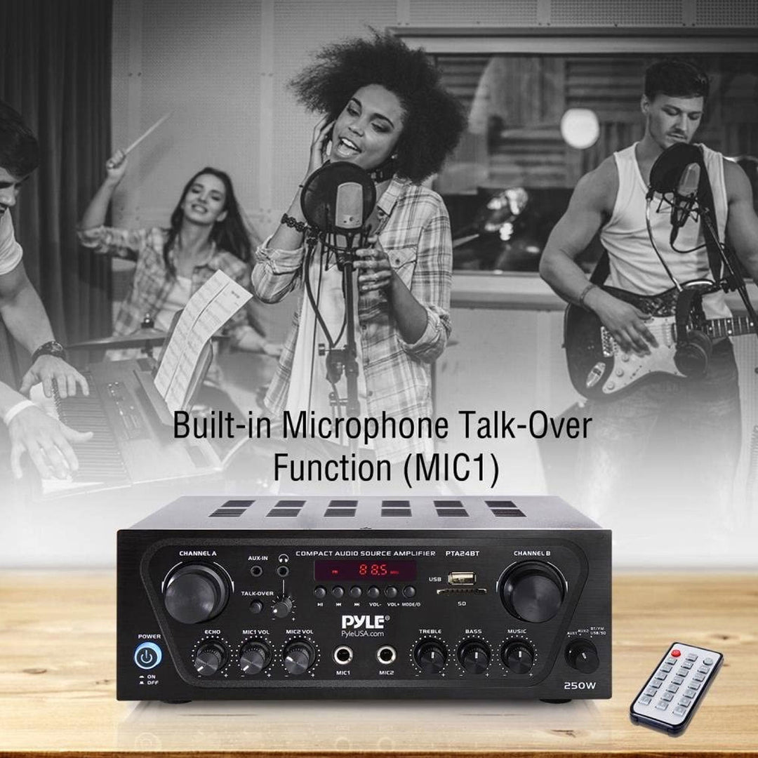 Pyle Bluetooth Home Audio 250 Watt 2 Channel Amplifier Stereo Receiver(Open Box) - VMInnovations