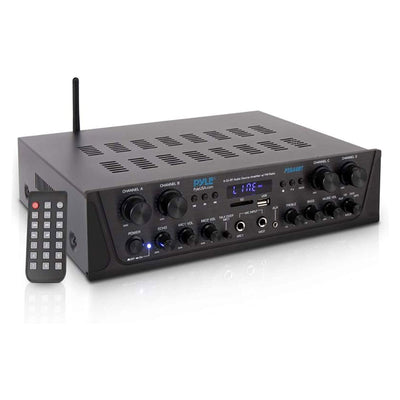 Pyle Bluetooth Audio 500 Watt 4 Channel Amplifier Stereo Receiver (For Parts)