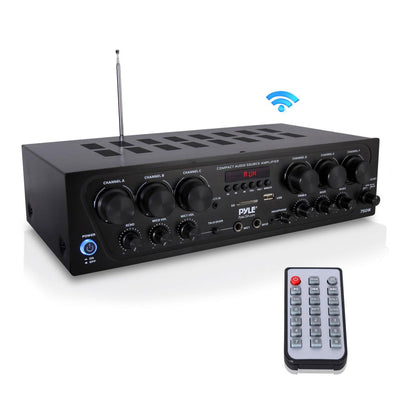 Pyle Bluetooth Home Audio 750 Watt 6 Channel Amplifier Stereo Receiver(Open Box)