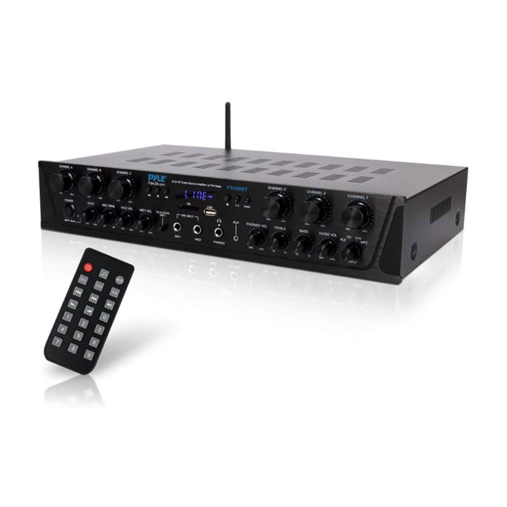 Pyle Bluetooth Home Audio 600 Watt 6 Channel Amplifier Stereo Receiver(Open Box)
