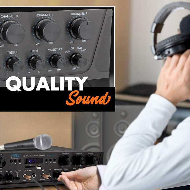 Pyle Bluetooth Home Audio 600 Watt 6 Channel Amplifier Stereo Receiver(Open Box) - VMInnovations