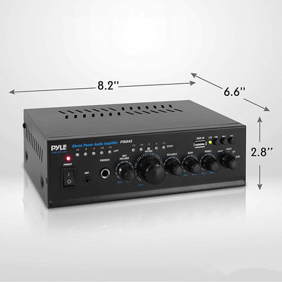Pyle PTAU45 Bluetooth Home Audio 2 x 120 Watt 2 Channel Power Amplifier Receiver