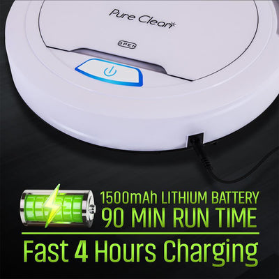 Pyle PureClean Smart Automatic Robot Vacuum Powerful Home Cleaning System, White - VMInnovations