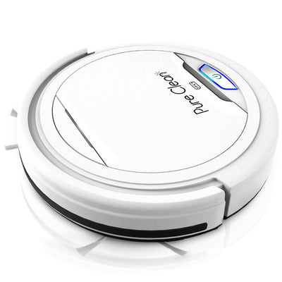 Pyle PureClean Smart Automatic Robot Vacuum Powerful Home Cleaning System, White