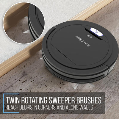 Pyle PureClean Smart Robot Vacuum Powerful Home Cleaning System, Black(Open Box) - VMInnovations