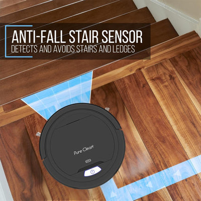 Pyle PureClean Smart Robot Vacuum Powerful Home Cleaning System, Black (Used) - VMInnovations