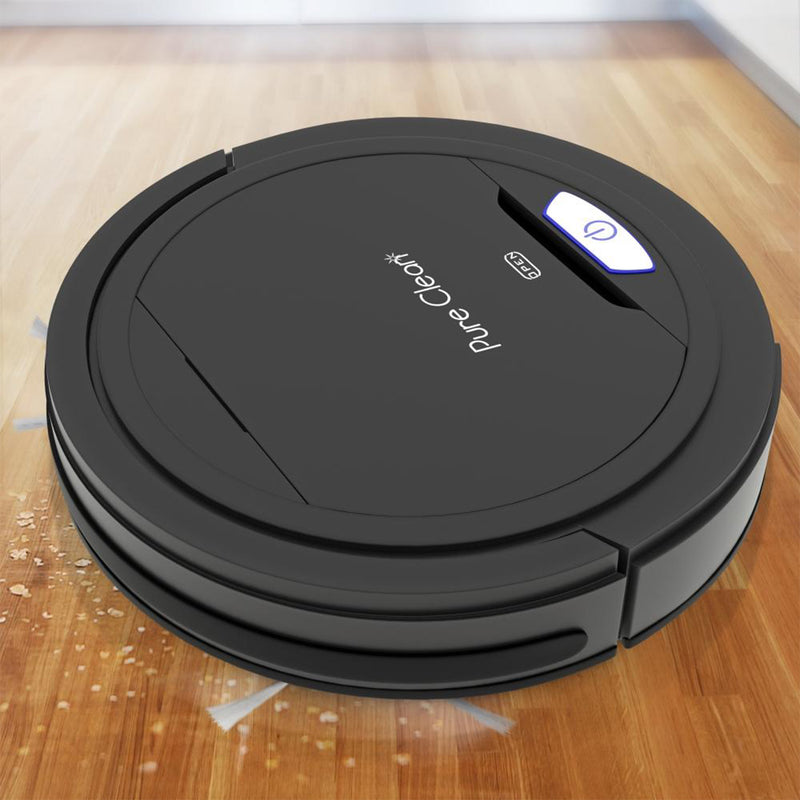 Pyle PureClean Smart Robot Vacuum Powerful Home Cleaning System, Black(Open Box)