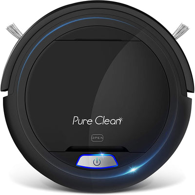 Pyle PureClean Smart Robot Vacuum Powerful Home Cleaning System, Black(Open Box)