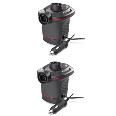 Intex 12 Volt Quick-Fill DC Car Electric Inflatable Float & Air Bed Pump (2)
