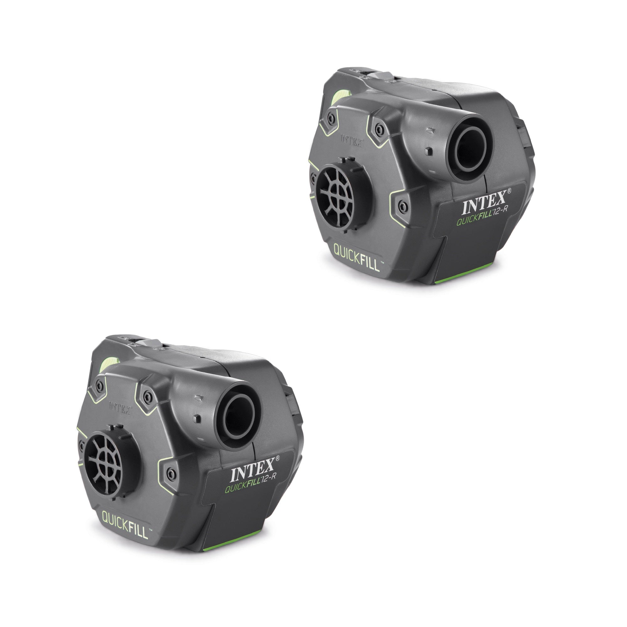 Intex 120 V Quick Fill Cordless Rechargeable Inflatable Air Bed Pump (2 Pack) - VMInnovations