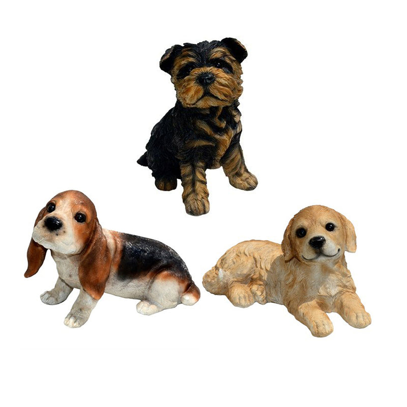 Michael Carr Designs Basset Hound, Yorkshire Terrier, and Retriever Figurines
