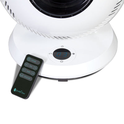 PureFlow QT7 12 Speed Quiet Oscillating Turbo Bladeless Floor Fan (For Parts)