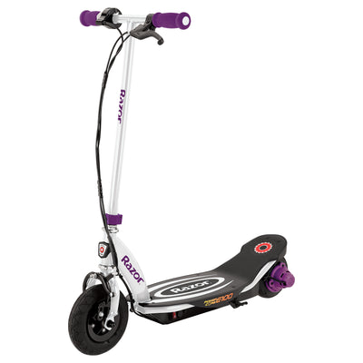 Razor Power Core E100 Kids RideOn Electric Motor Scooter w/Helmet & Pads, Purple