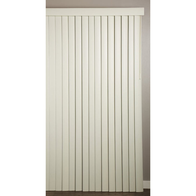 Achim Home Furnishings Patio Door Vertical Blinds, 84x78", Ribbed Alabaster