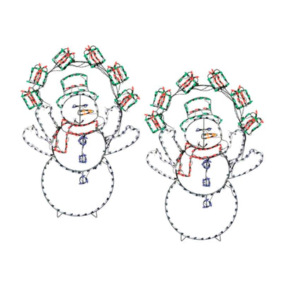 ProductWorks 2 Pack 60" Pro-Line LED Animation Juggling Snowman Christmas  Decor