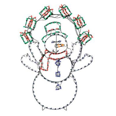 60 In Pro-Line LED Animation Juggling Snowman Christmas Decoration (Used) - VMInnovations