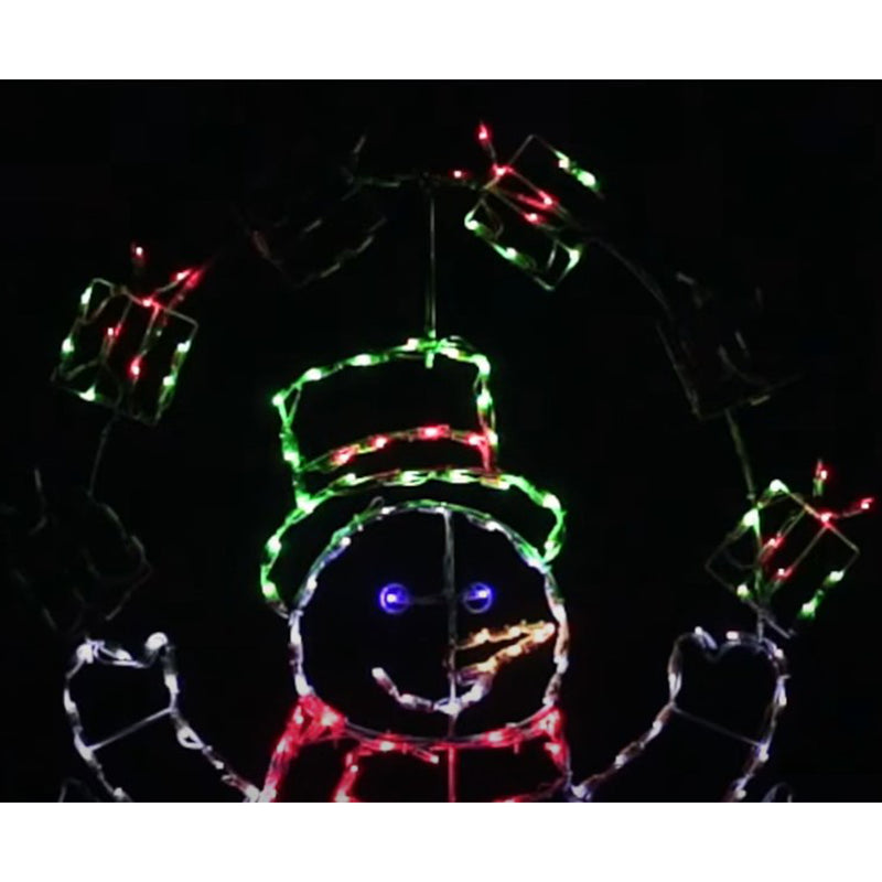 60 In Pro-Line LED Animation Juggling Snowman Christmas Decoration (Used)