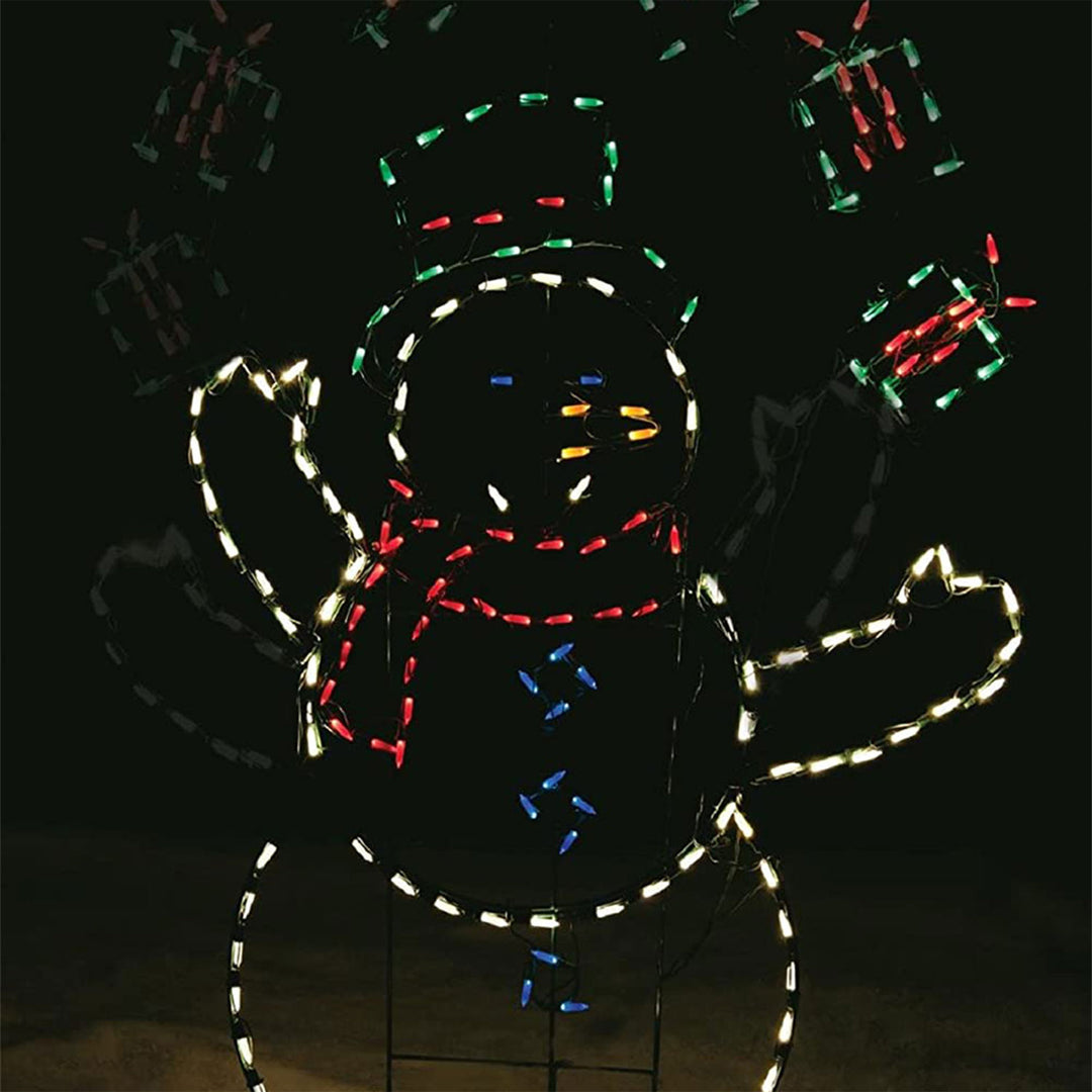 ProductWorks 60" Pro-Line LED Animation Juggling Snowman Christmas Yard Decor