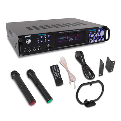 Pyle PWMA1003BT 1000 Watt Bluetooth Preamplifier System w/ Microphones (4 Pack) - VMInnovations