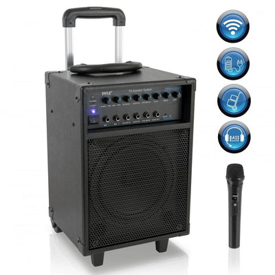 Pyle 700W Wireless Bluetooth PA Speaker System with Handle & Wheels (For Parts)