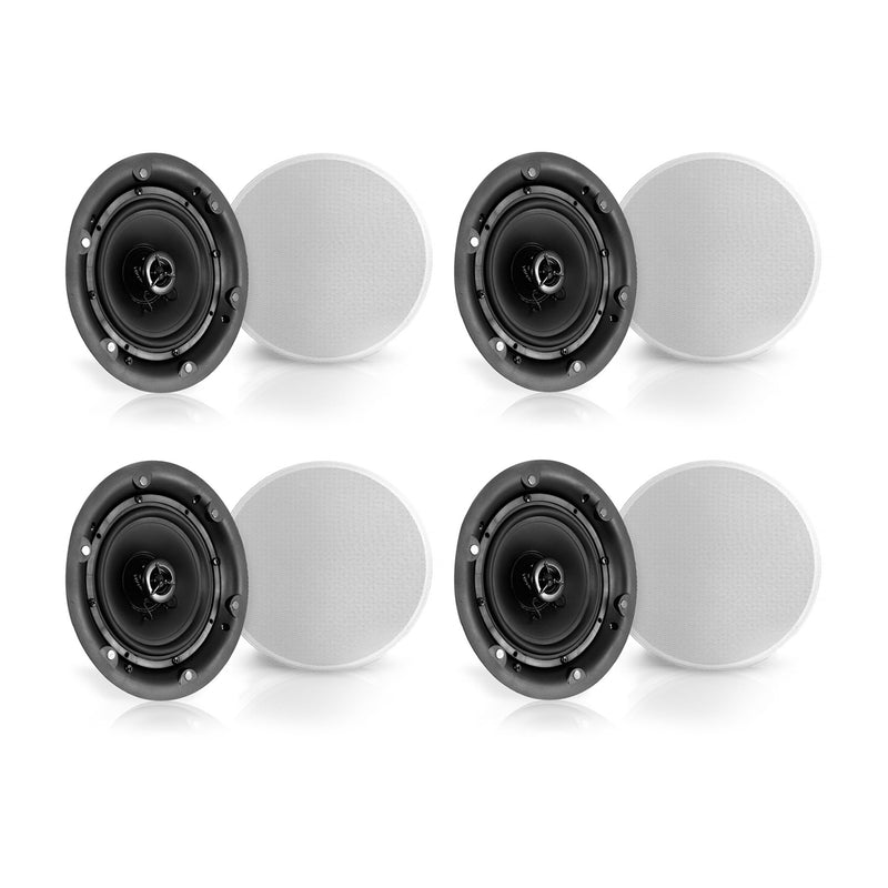 Pyle Dual 6.5" 300W In Wall/Ceiling Bluetooth Home Audio Speaker Kit (4 Pack)
