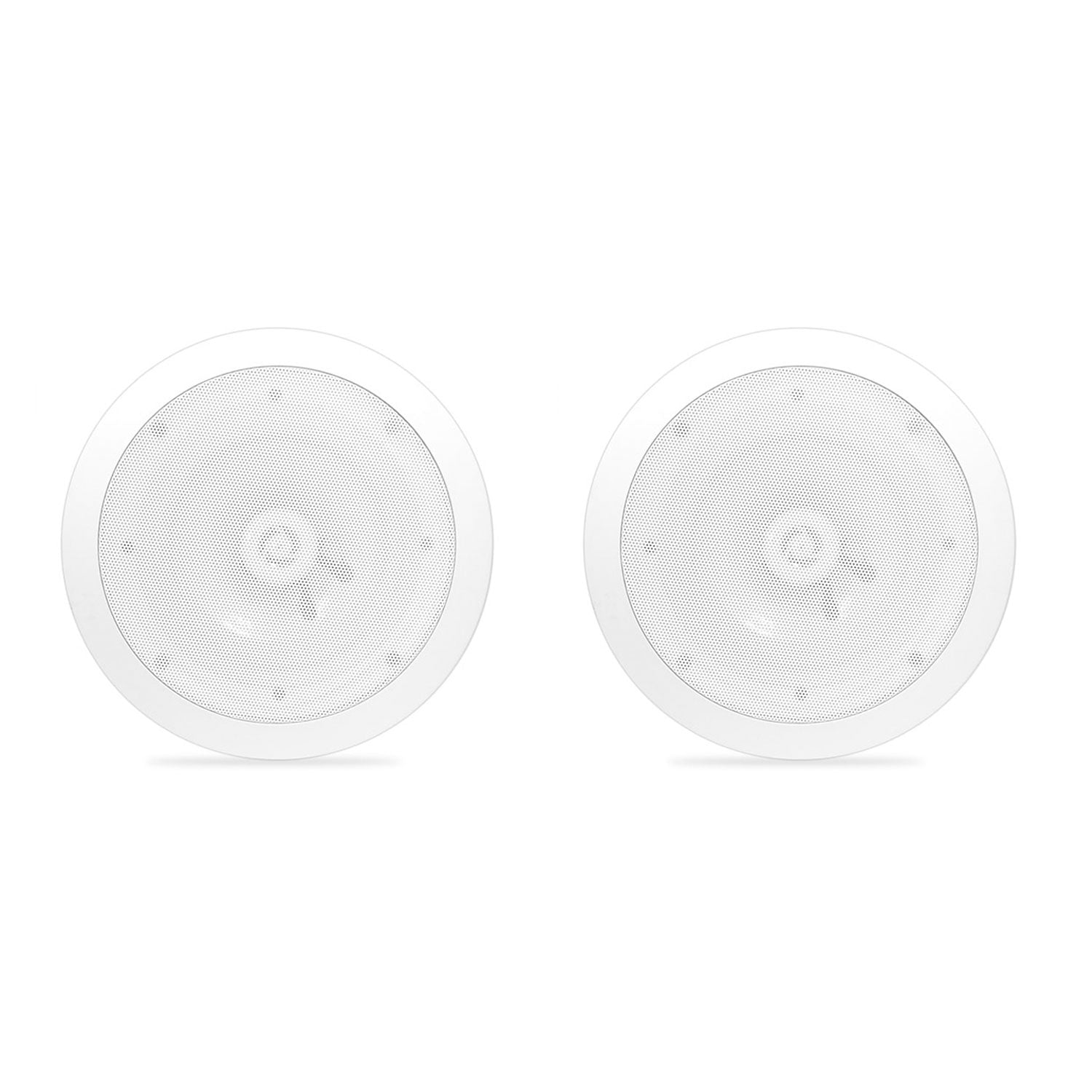 Pyle 8 Inch 400 Watt 2 Way Indoor/Outdoor In Wall Ceiling Speaker, White, 2 Pair