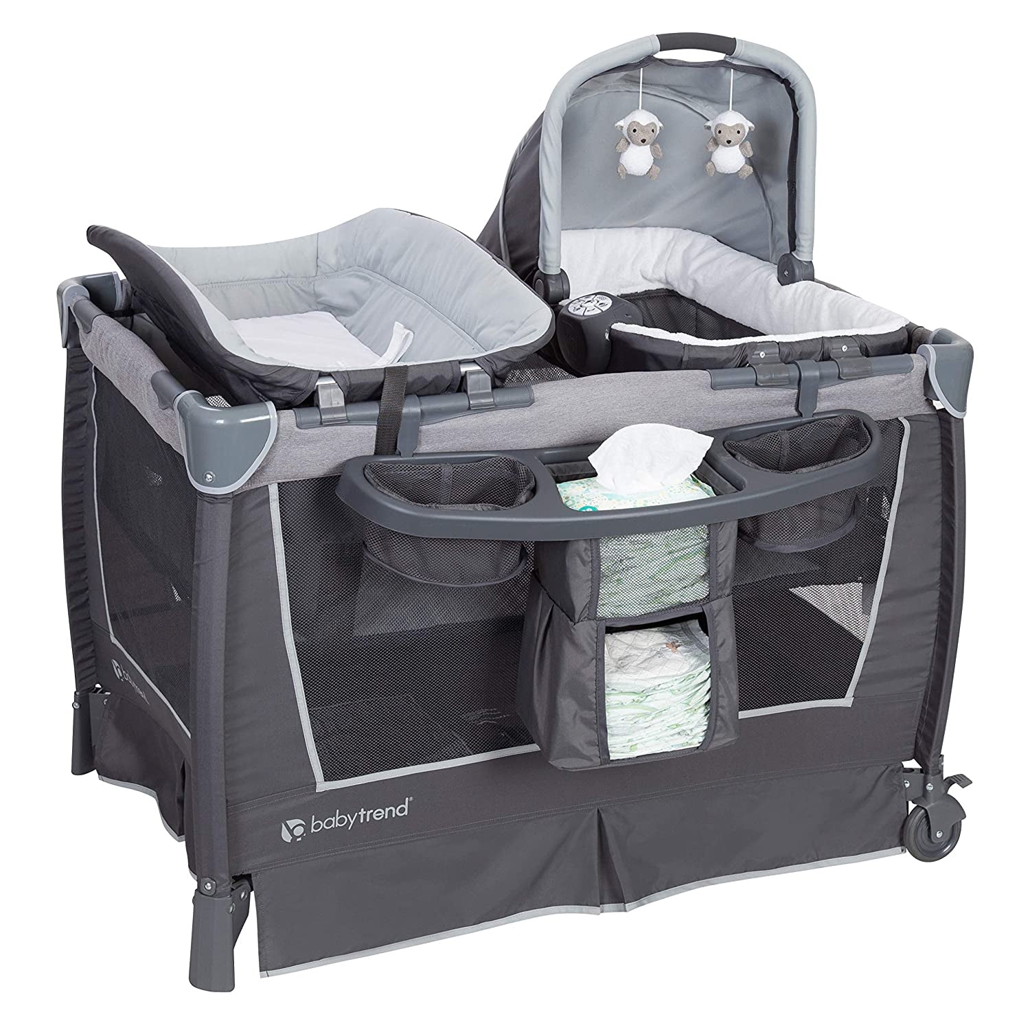 Baby Trend Retreat Nursery Center with Bassinet, Changing Table, and Organizer - VMInnovations