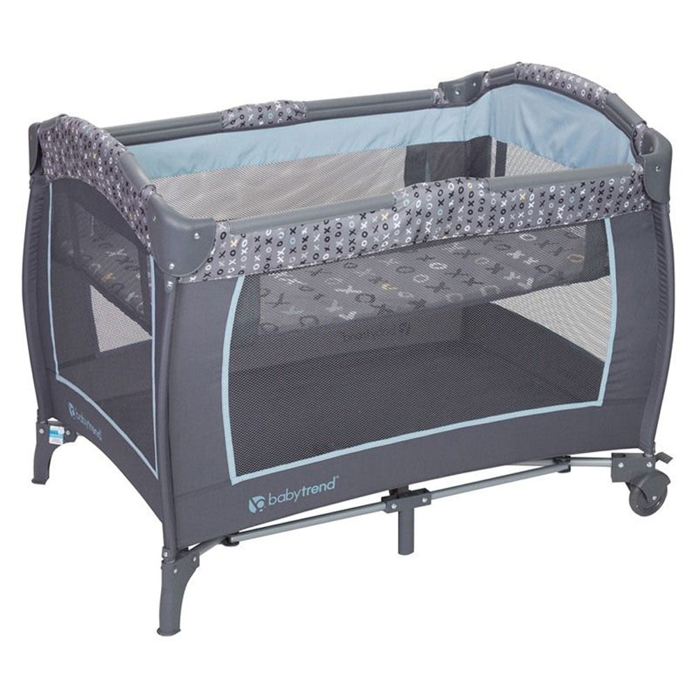 Baby Trend Trend-E Nursery Center Playard Portable Crib Bassinet, Starlight Blue