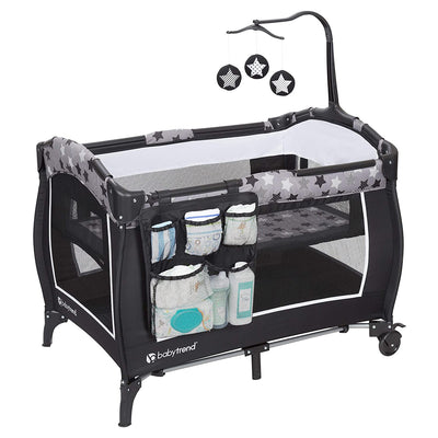 Baby Trend E Rising Star Nursery Center Pack Baby Changing Table & Playard, Gray - VMInnovations