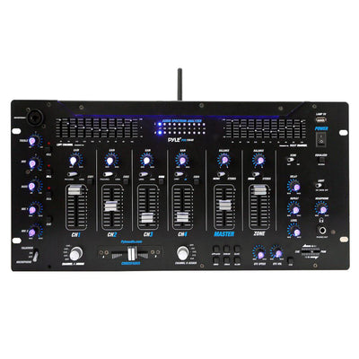 Pyle PYD1964B.5 6 Channel Bluetooth DJ Studio Audio Board Mixer System (2 Pack)