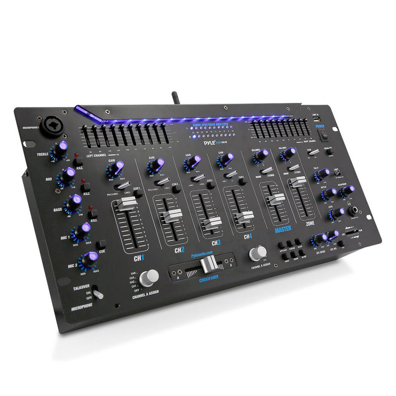 Pyle PYD1964B.5 6 Channel Bluetooth DJ Studio Audio Board Mixer System (2 Pack)