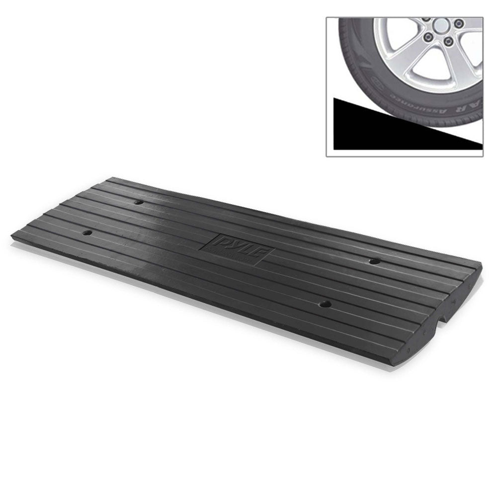 Pyle Car/Truck Rubber Curbside Driveway Ramp Threshold Bridge Track (Open Box)