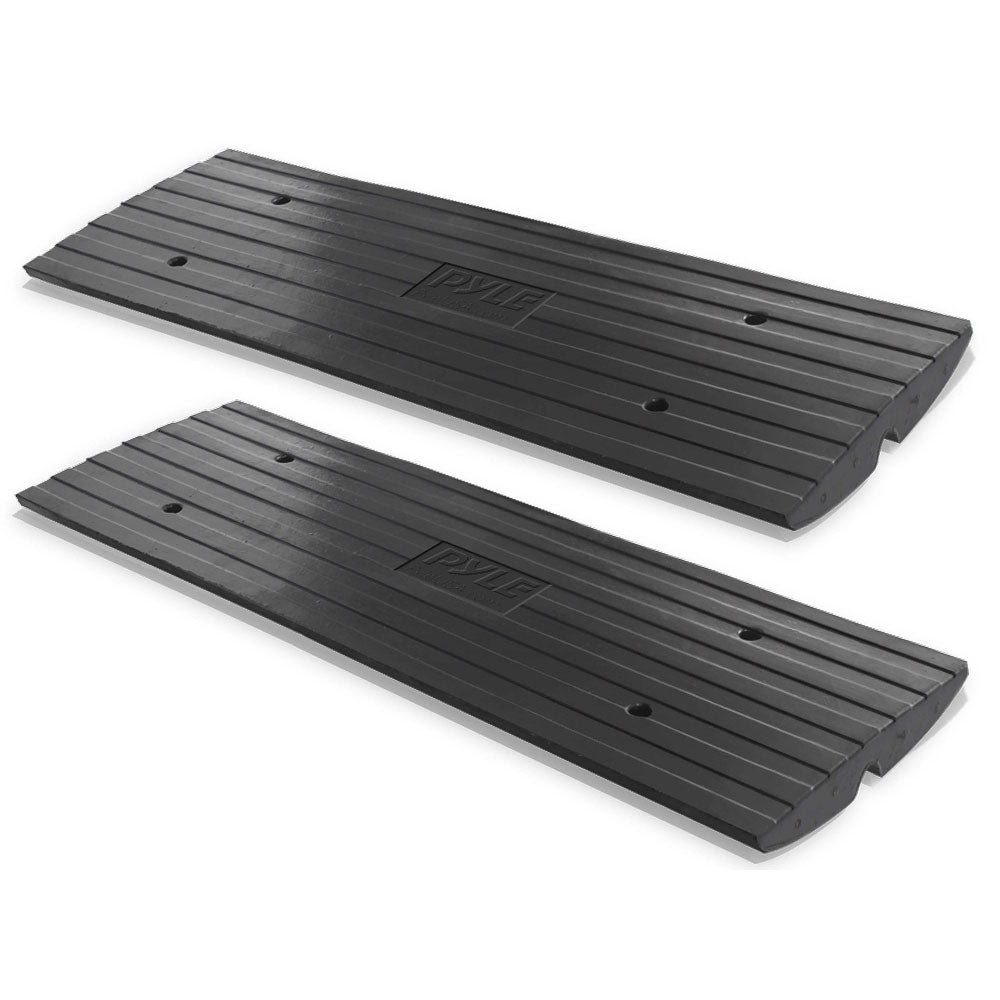 Pyle PCRBDR21 Car/Truck Curbside Driveway Ramp Threshold Bridge Track (4 Pack) - VMInnovations