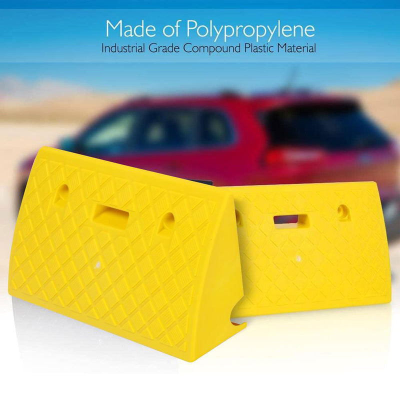 Pyle Car/Truck Flexible Plastic Curbside Driveway Ramp Kit (2 Pack) (Open Box)