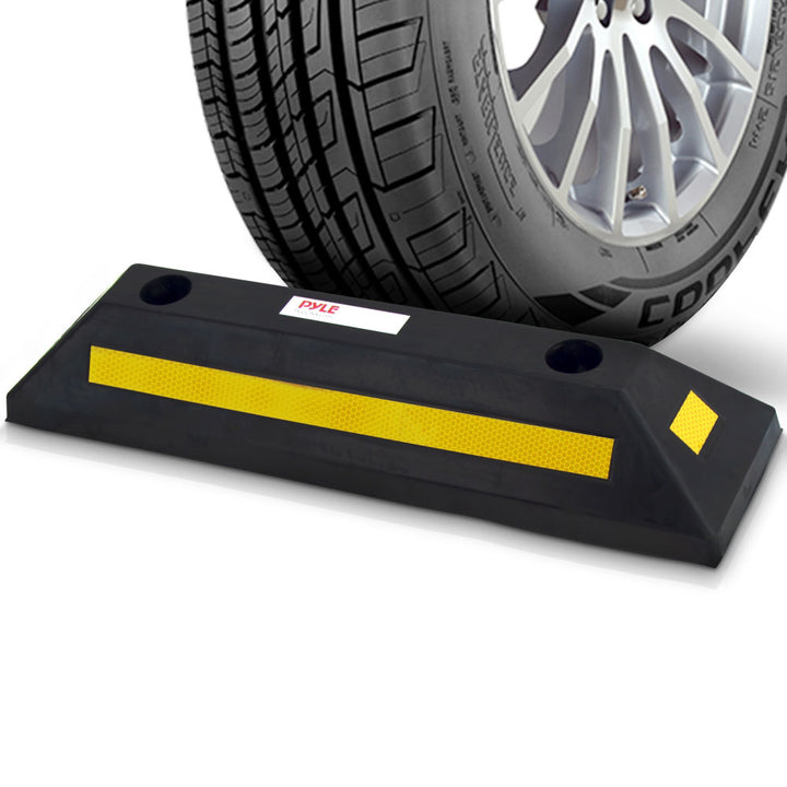 Pyle PCRSTP11 22 Inch Vehicle Driveway Parking Spot Wheel Guide Stop (4 Pack) - VMInnovations