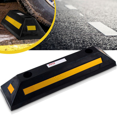 Pyle PCRSTP11 22 Inch Vehicle Driveway Parking Spot Wheel Guide Stop (4 Pack) - VMInnovations