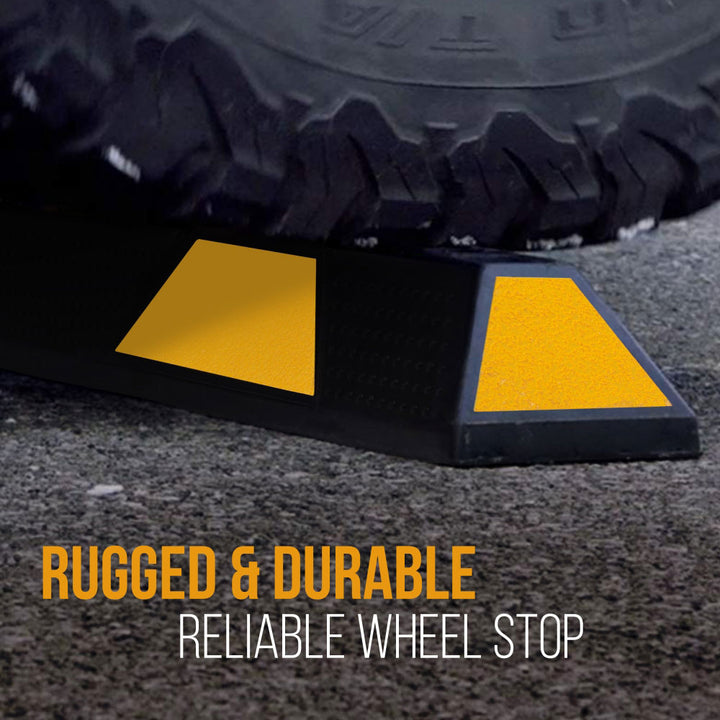 Pyle 72" Vehicle Driveway Parking Spot Wheel Stop Tire Block (Open Box) - VMInnovations